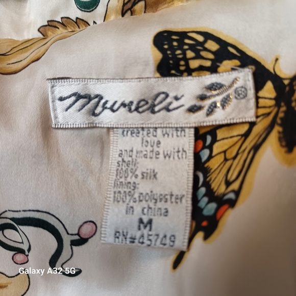 Vintage Mureli Butterfly Print Women's Jacket Size M - Picture 3 of 14